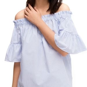Kate Spade Stripe Off The Shoulder Top